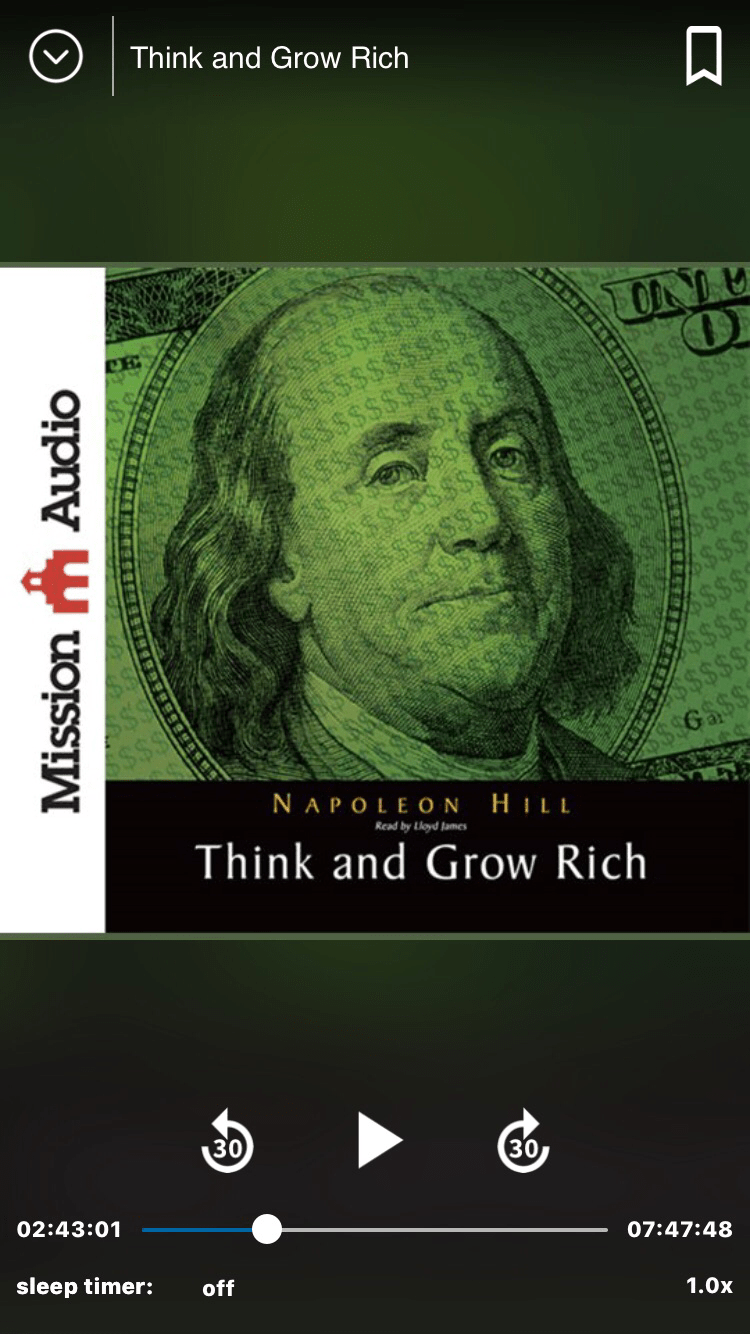 Current Audio Book – Think and Grow&nbsp;Rich