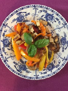 image of basil teriyaki tofu dish