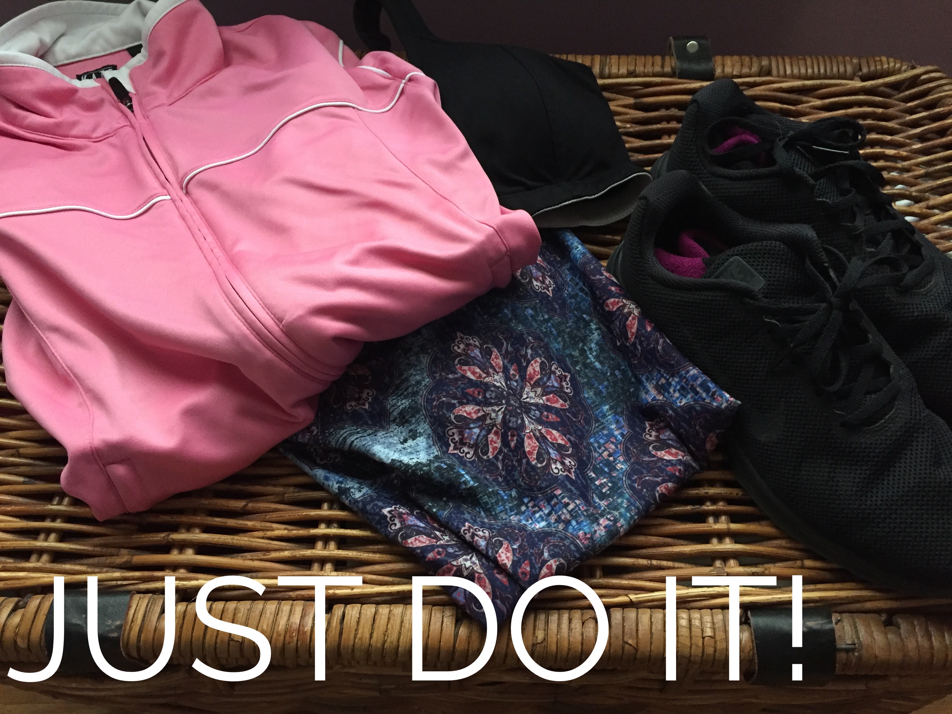JUST DO IT SLOGAN WITH RUNNING GEAR