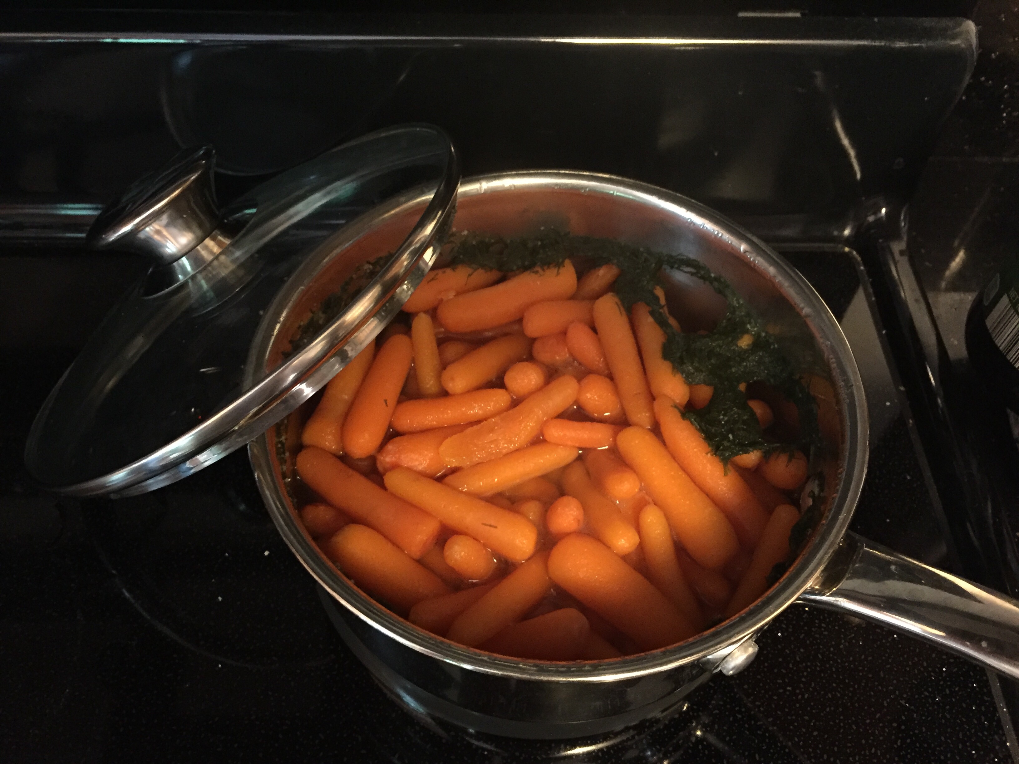 Carrots in pan