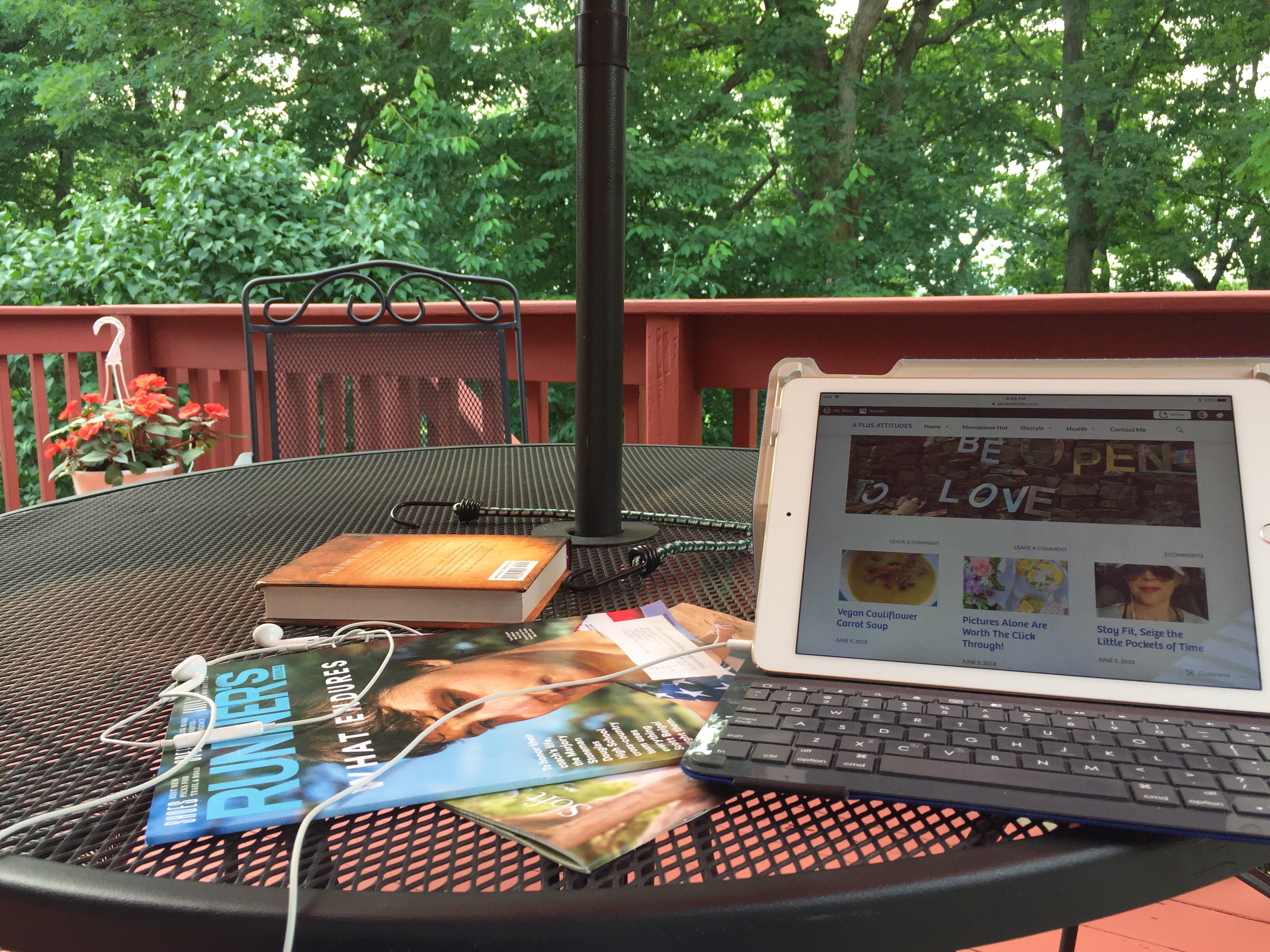 Image of deck and woods