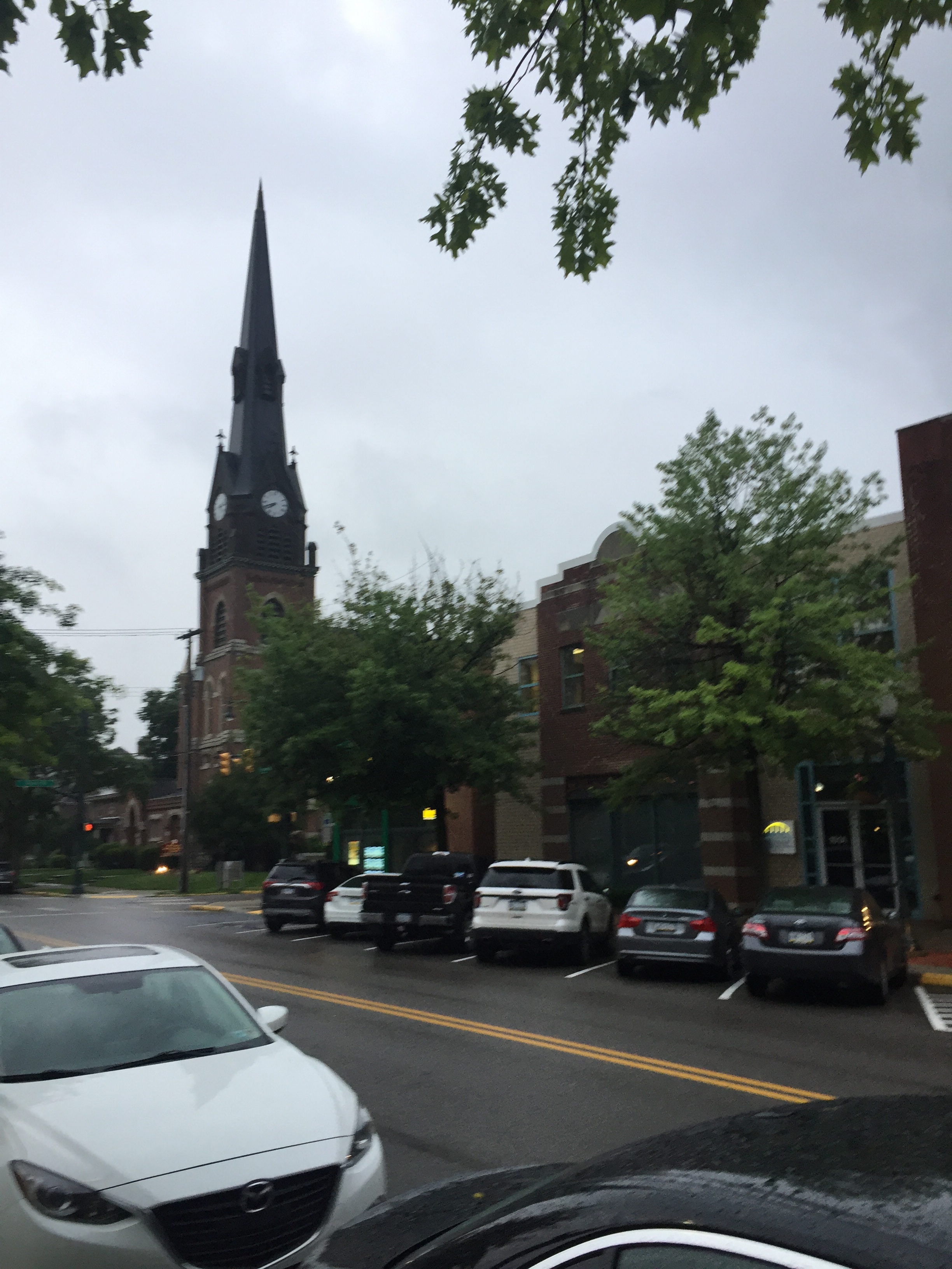 Church clock steeple