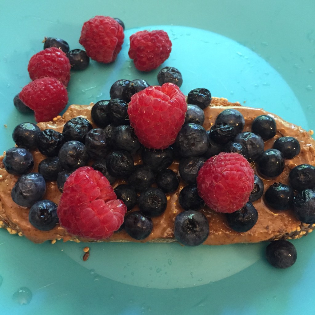 Power on with this almond butter berry&nbsp;toast