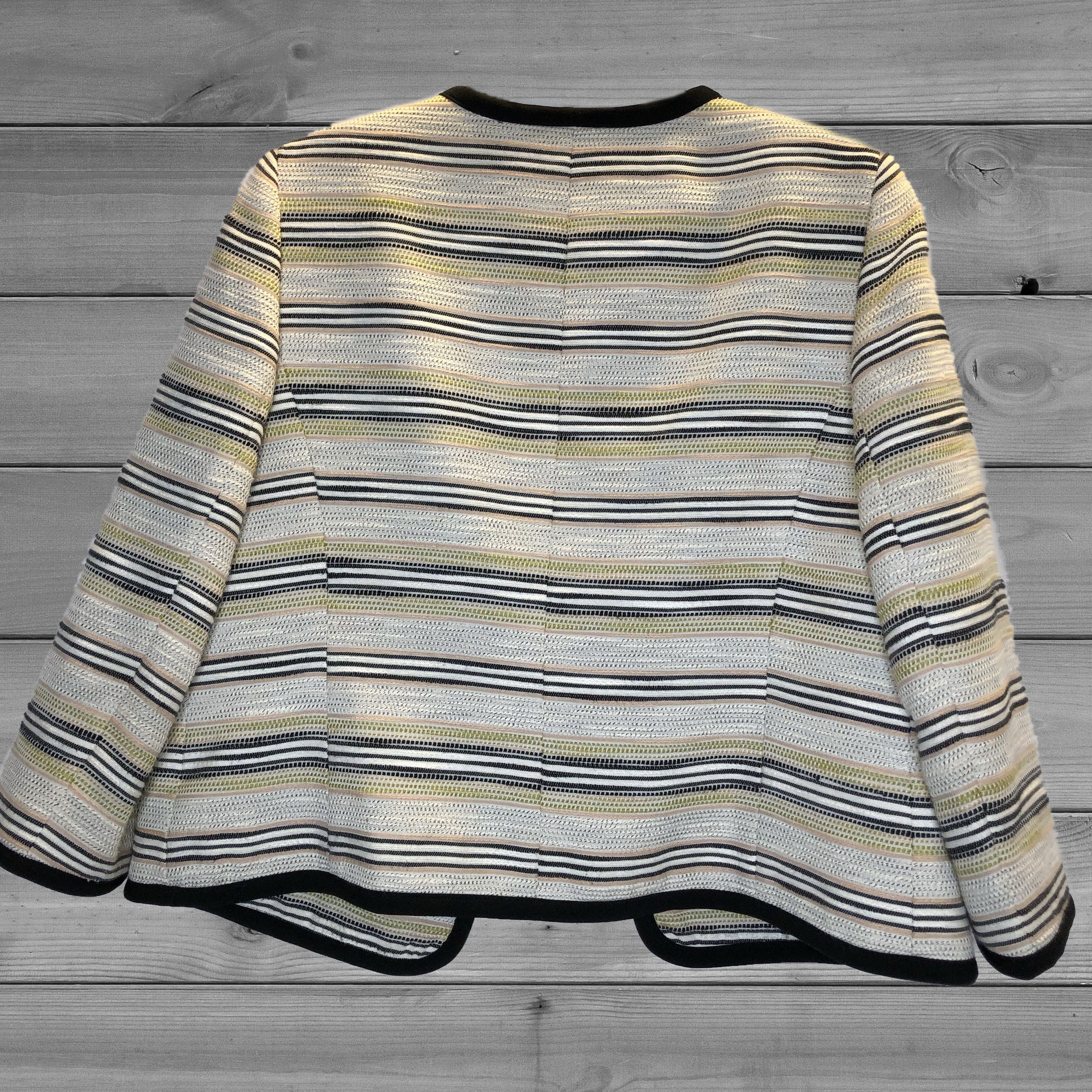 Back view of Kasper women’s striped blazer