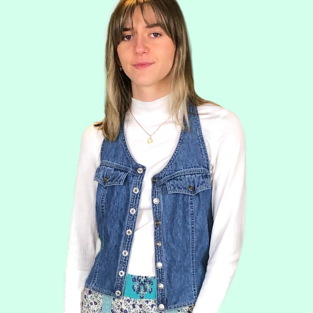 vintage halter top worn as vest