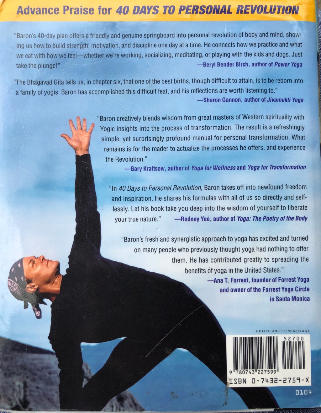 Week 1 Done of Baron Baptiste 40 Days to Personal Revolution&nbsp;Challenge