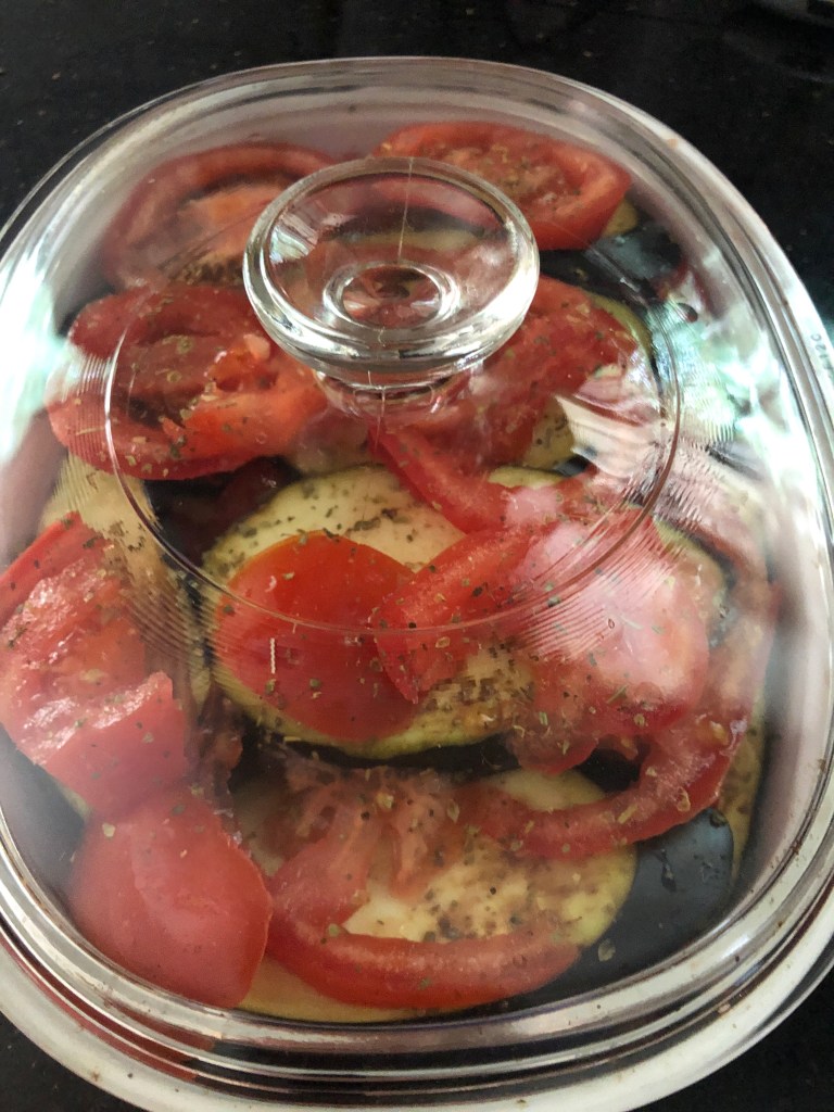 photo of covered casserole dish