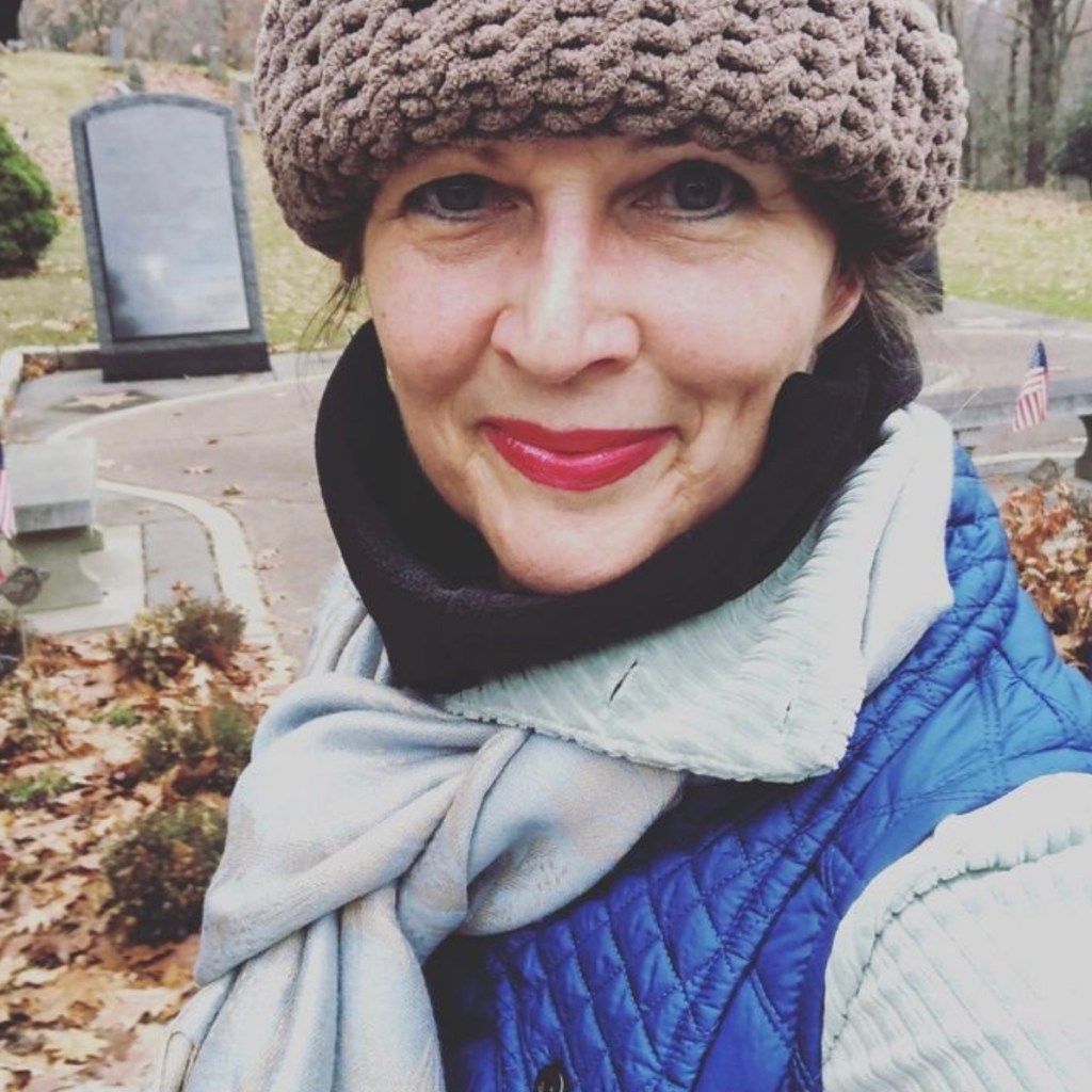 Author dressed in warm outer wear